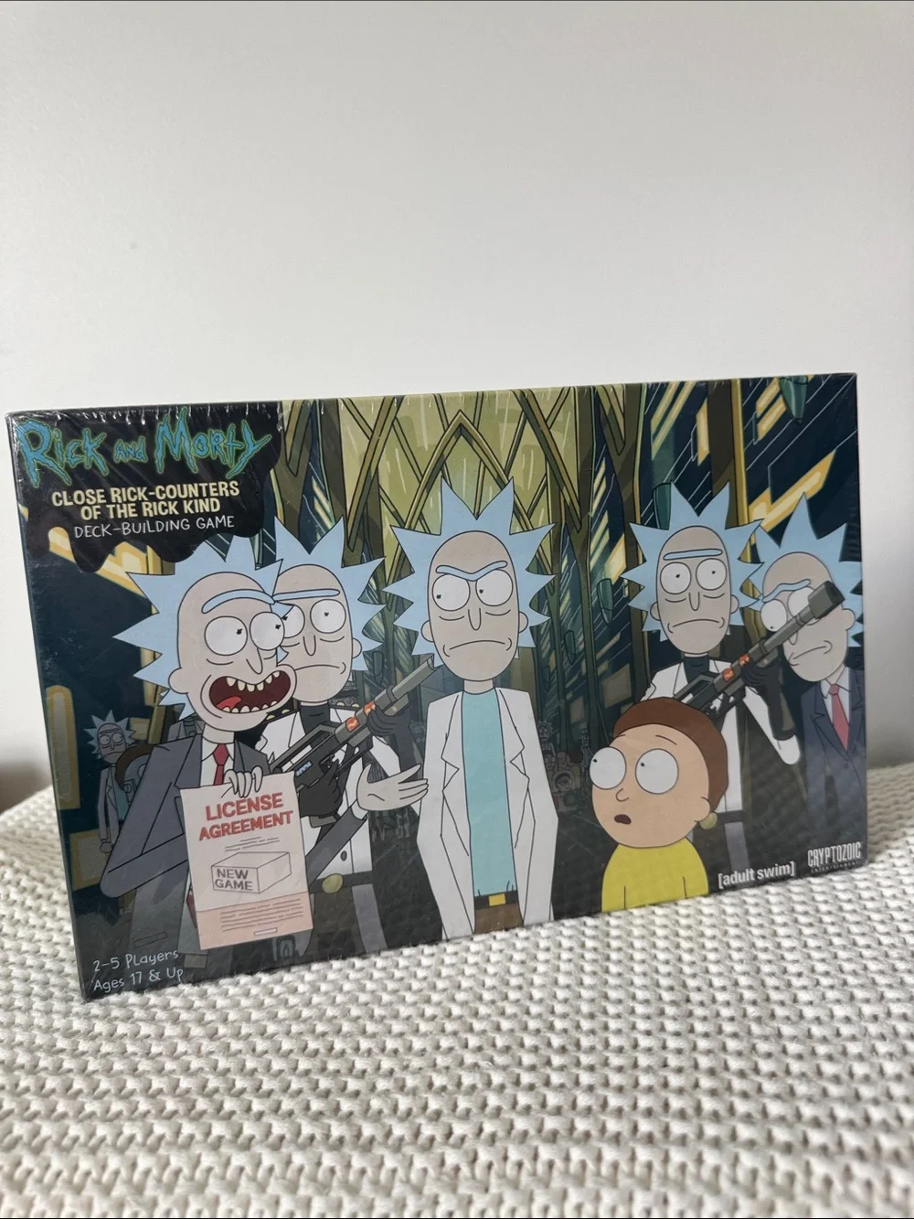 Rick and Morty Deck-Building Game Box - Blue, Green